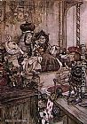 Arthur Rackham Alice in Wonderland Who Stole the Tarts painting